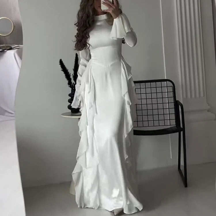 Elegant Ruffle Maxi Dress (Free Shipping)