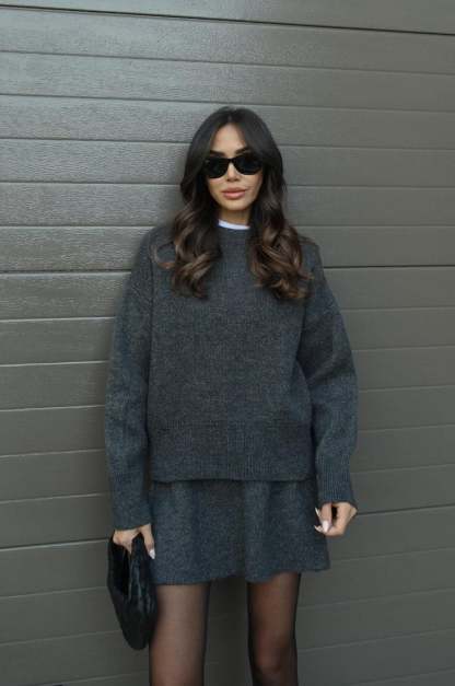 Knitted Skirt Suit (Top + skirt) 🔥 Buy 2 Free Shipping