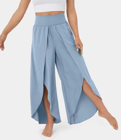 High Waisted Back Waistband Pocket Wide Leg Pants(Buy 2 Free Shipping)