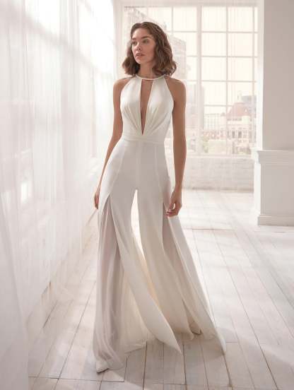 Deep V Plunge Halter Jumpsuit (Buy 2 Free Shipping)