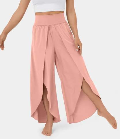 High Waisted Back Waistband Pocket Wide Leg Pants(Buy 2 Free Shipping)