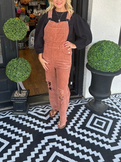 Ripped Overalls Jumpsuit (Buy 2 Free Shipping)