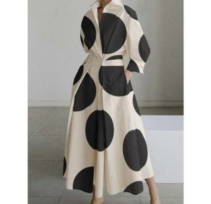 Plain Lapel Shirt Wrap Dress (Buy 2 Free Shipping)