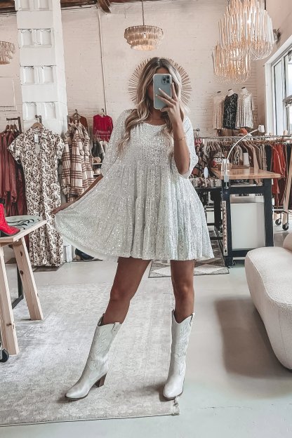 2024 Hot Sale✨Sequin Baby Doll Dress❤️Buy 2 Free Shipping