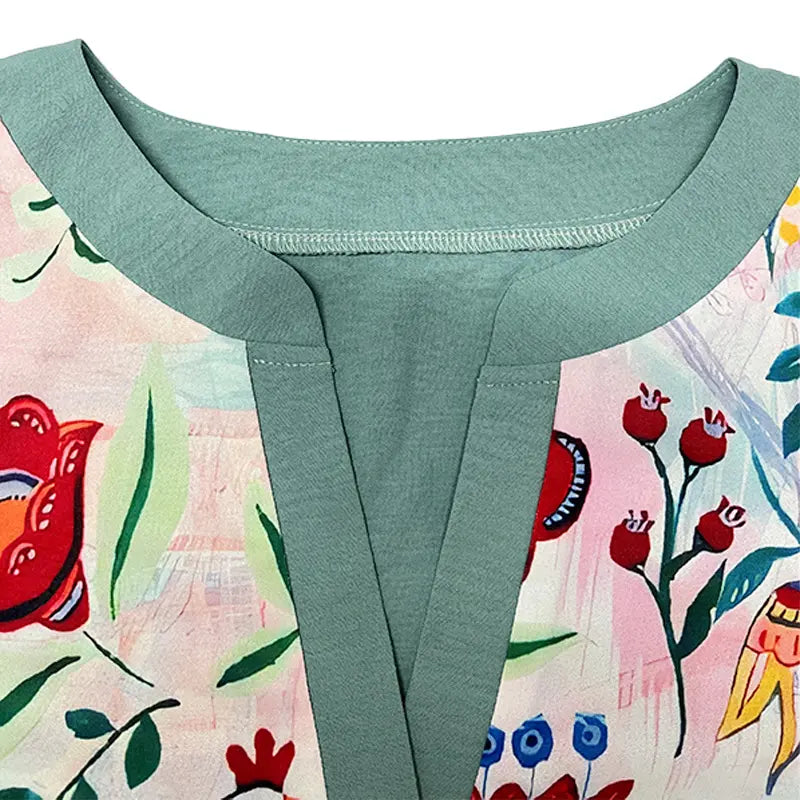 Classy Mixed Floral Vintage Blouse
