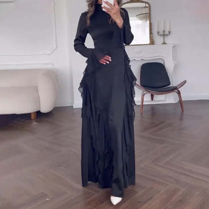 Elegant Ruffle Maxi Dress (Free Shipping)