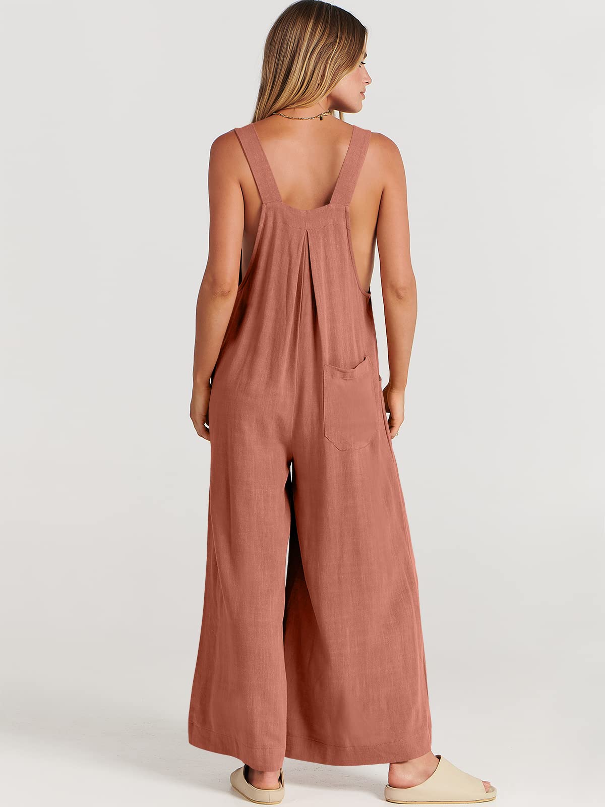 Last Day 48% OFF🔥Women's Sleeveless Wide Leg Jumpsuit with Pockets(Buy 2 Free Shipping)