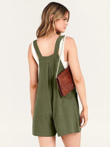 Last Day Promotion🔥Adjustable Wide Leg Pocket Short Overalls Romper(Buy 2 Free Shipping)