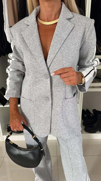Lapel Long Sleeve Casual Suit (Buy 2 Free Shipping)