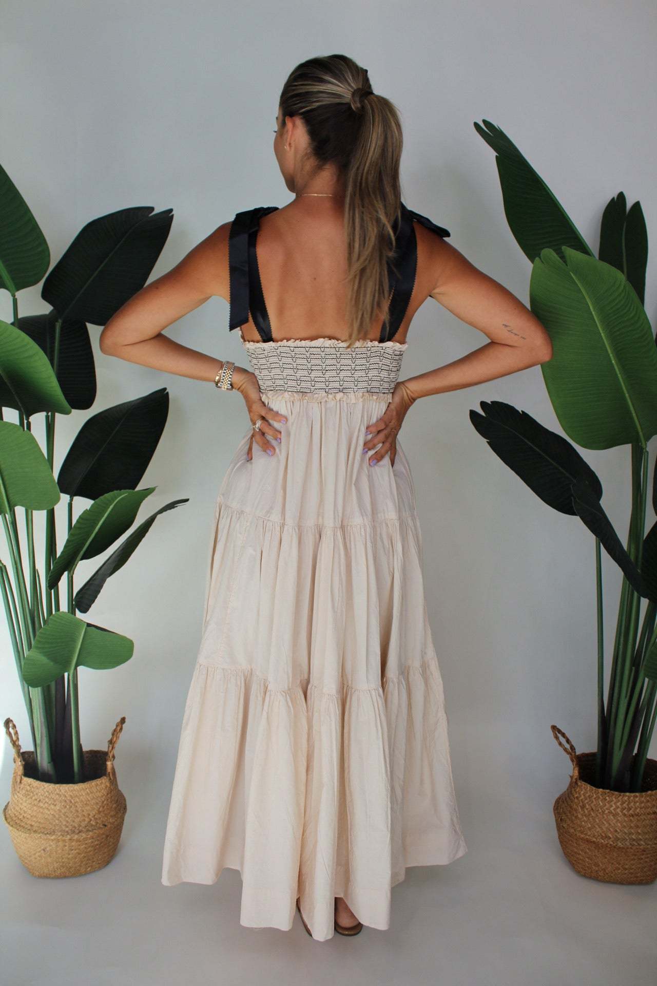 Tie Shoulder Dress (Buy 2 Free Shipping)