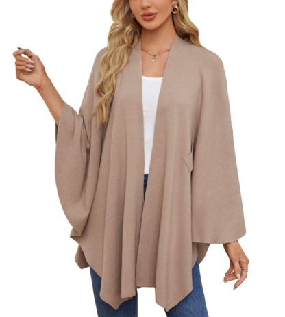 Elegant Shawl Wraps Soft Open Front Poncho Sweater (Buy 2 Free Shipping)
