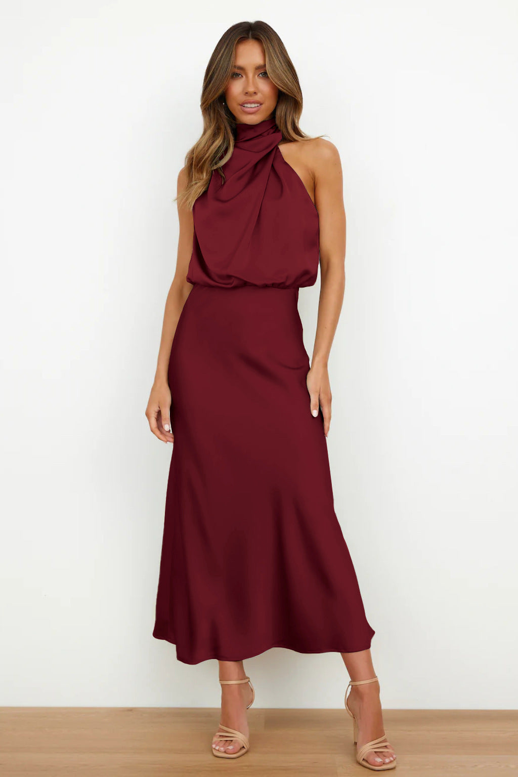 Elegant Sleeveless High Neck Dress (Buy 2 Free Shipping)
