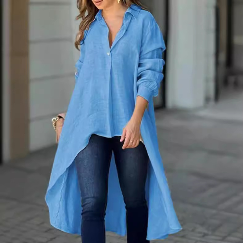 Lapel Irregular Casual Blouse (Buy 2 Free Shipping)