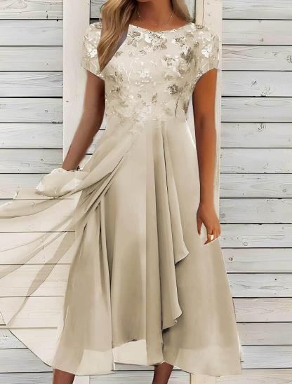 Floral Lace Tiered Midi Dress