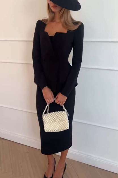 Elegant Blazer and Skirts  Suit 2 Pieces Set (Buy 2 Free Shipping)