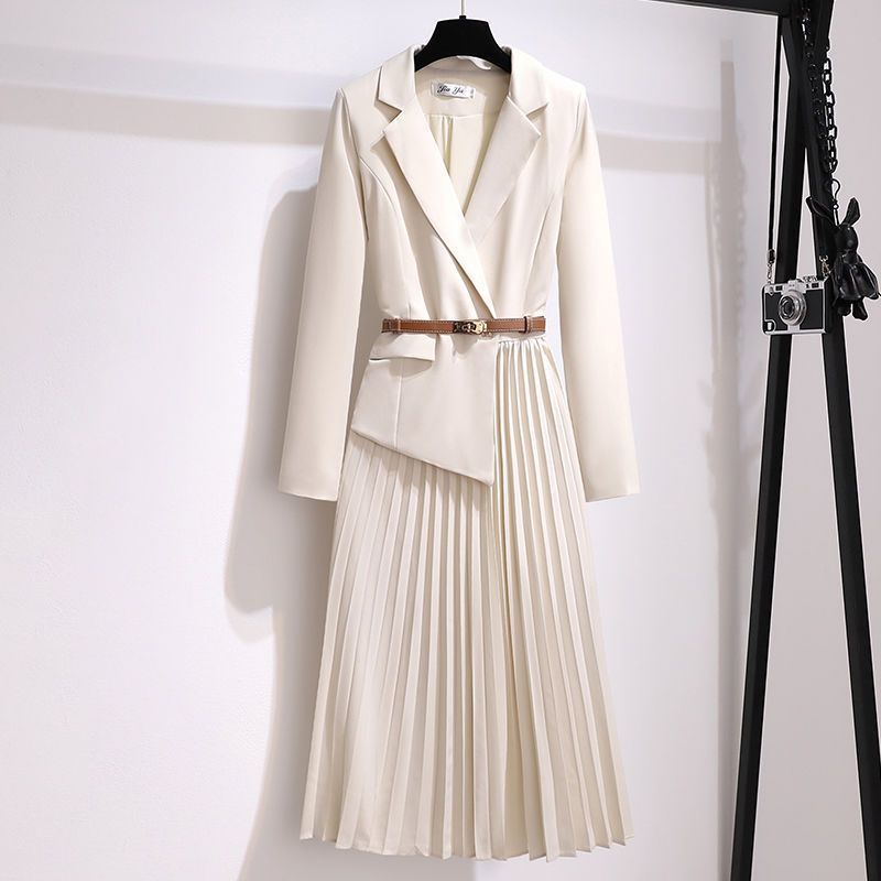 Elegant Blazer-Style Pleated Dress (Buy 2 Free Shipping)