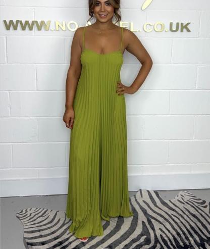 Pleated Wide-Leg Spaghetti Strap Jumpsuit (Buy 2 Free Shipping)