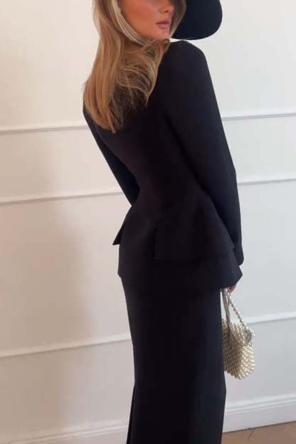 Elegant Blazer and Skirts  Suit 2 Pieces Set (Buy 2 Free Shipping)