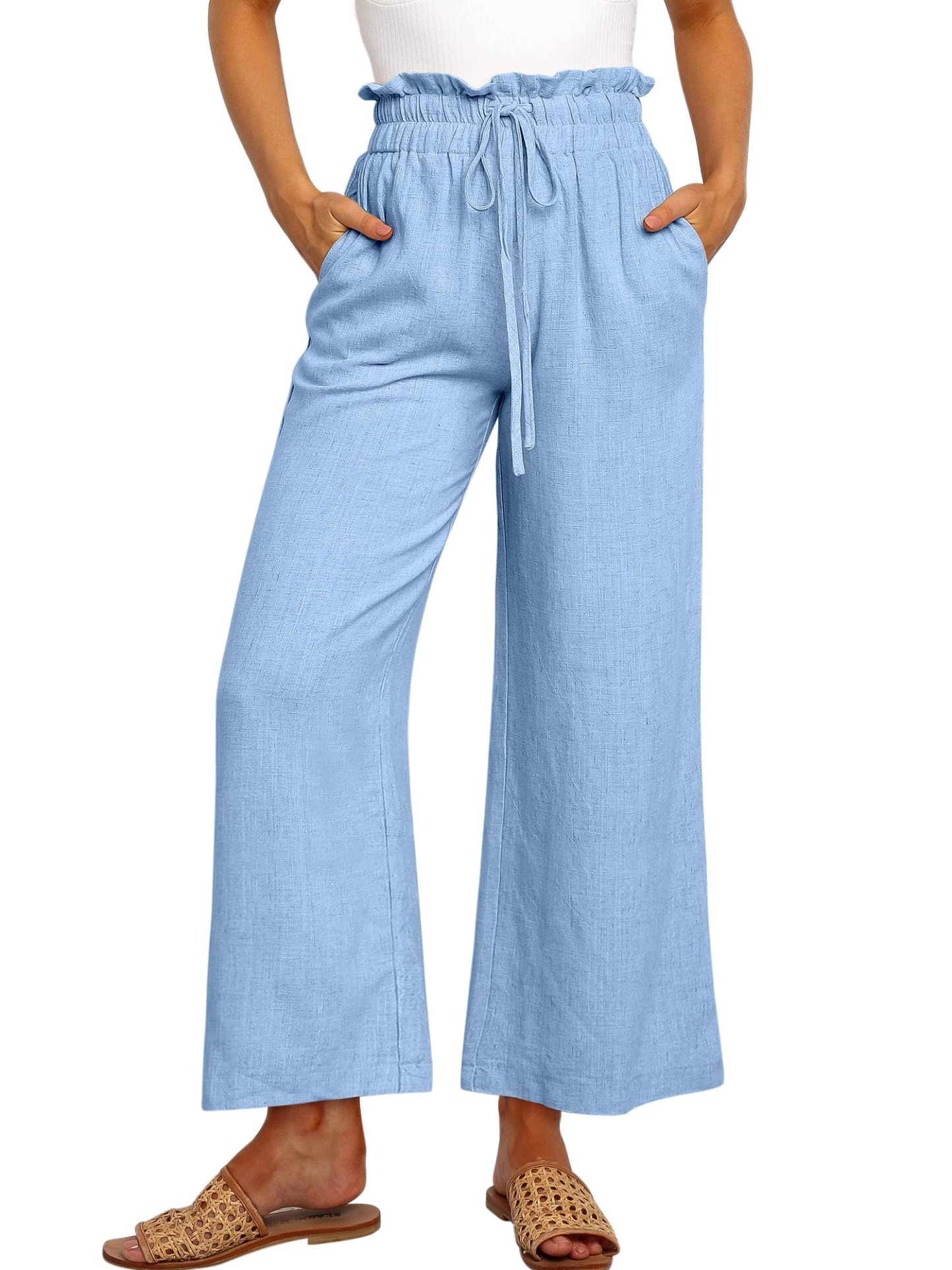 Casual Loose High Waist Linen Pants (Buy 2 Free Shipping)