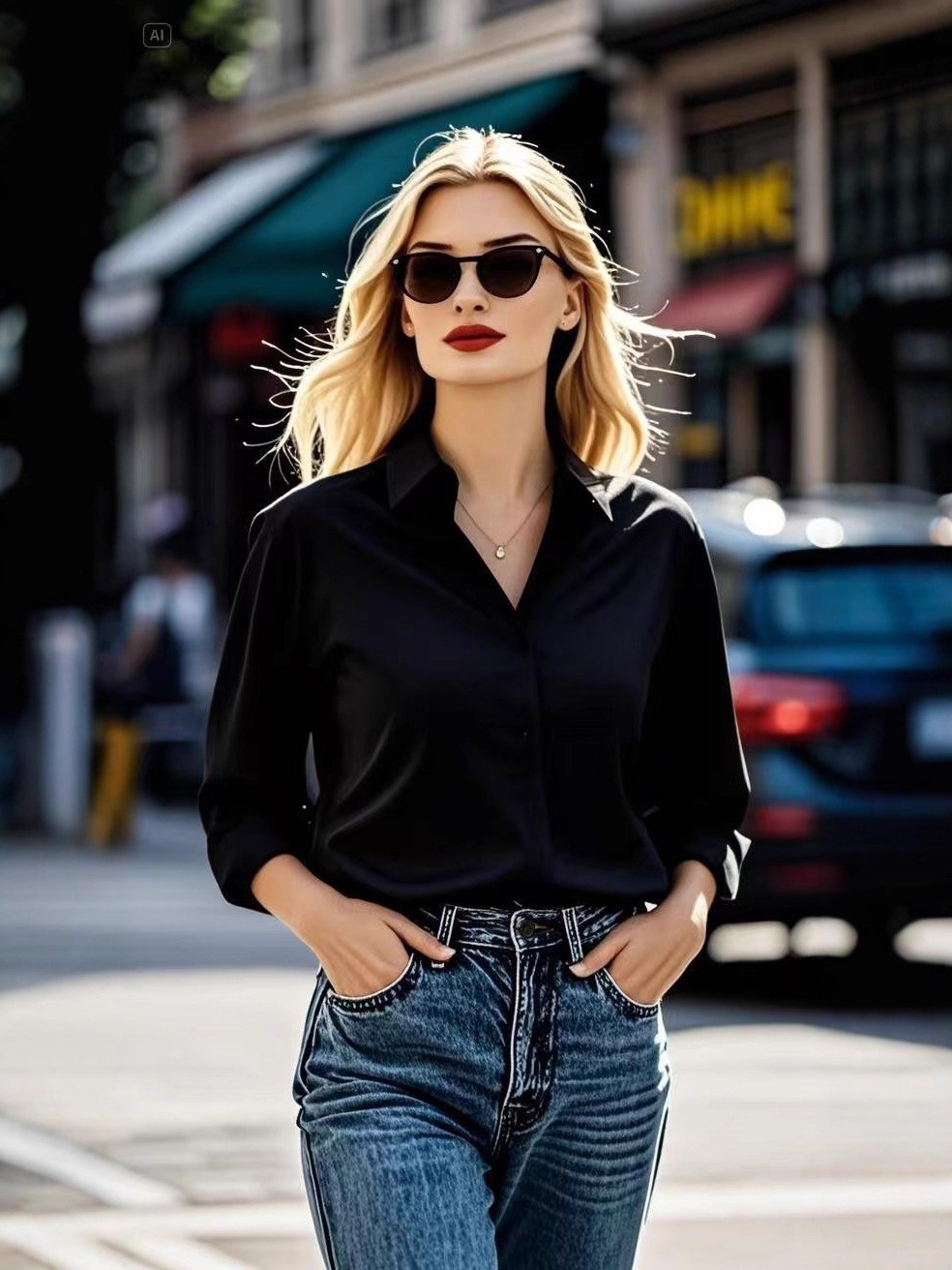 Classic White Collared Shirt with Roll-Up Sleeves (Buy 2 Free Shipping)
