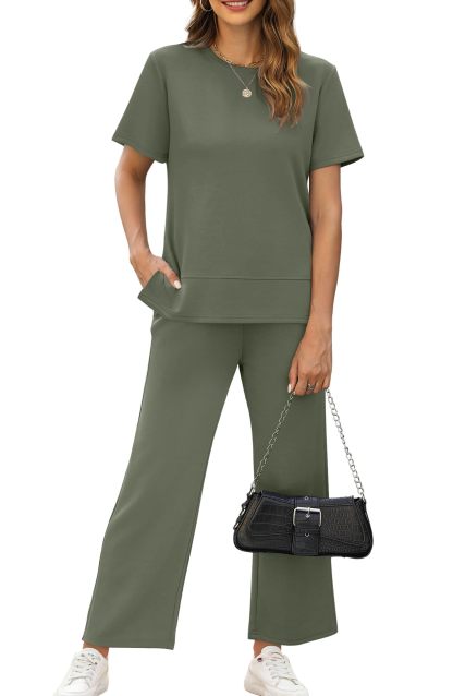 Fashion Comfy Wide Leg 2 Piece Lounge Set (Buy 2 Free Shipping)
