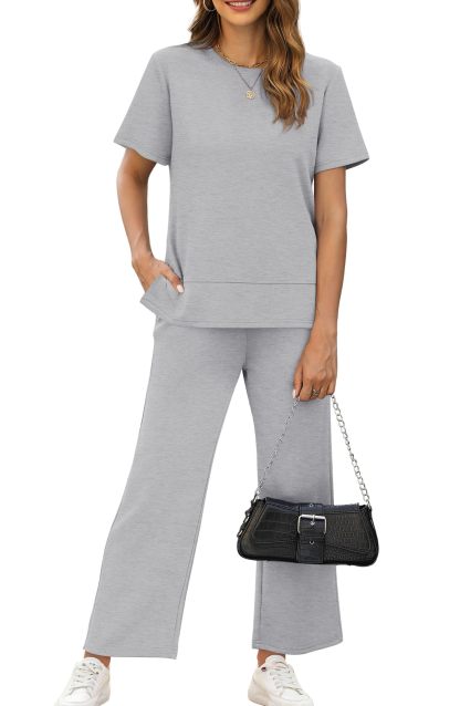 Fashion Comfy Wide Leg 2 Piece Lounge Set (Buy 2 Free Shipping)