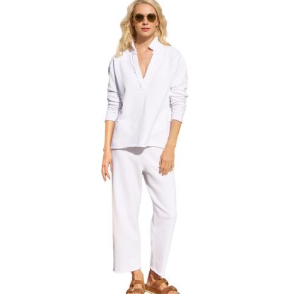 ⏰Hot Sale-2024 New Women's V Neck Pullover Sweatshirts Wide Leg Pants Set(Buy 2 10% OFF)