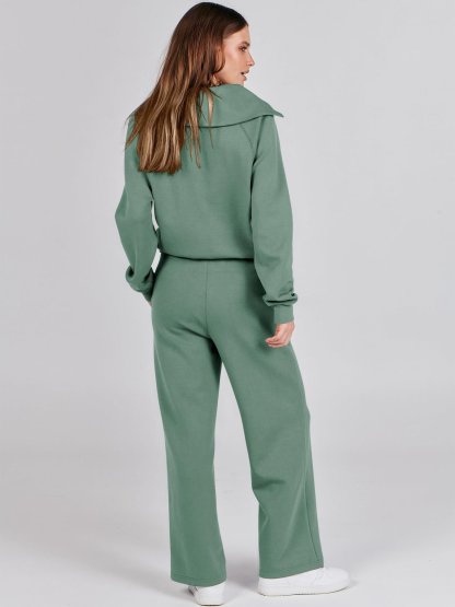 2024 New Year Hot Sale🔥Women's Navy Collar Half Zip Suit (Buy 2 Free Shipping)