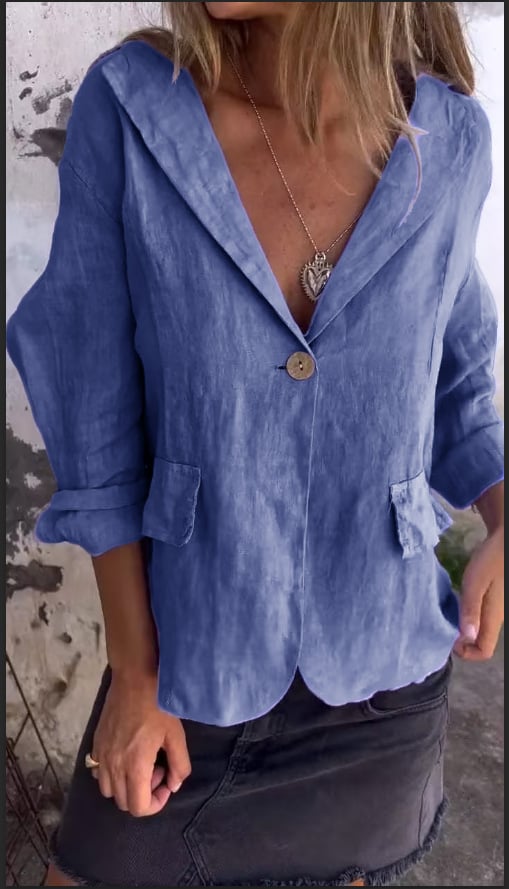 Last Day 49% OFF🔥Cotton and Linen Casual Lapel Single-button Thin Coat (Buy 2 Free Shipping)