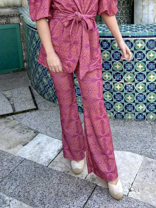 Ethnic Print Puff Sleeve Set – Vintage Charm with a Modern Edge (Buy 2 Free SHipping)