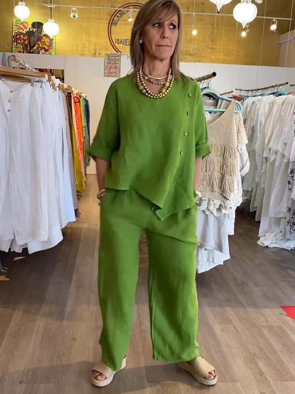 Last Day Promotion🔥Women's Linen Casual Suit(Buy 2 Free Shipping)