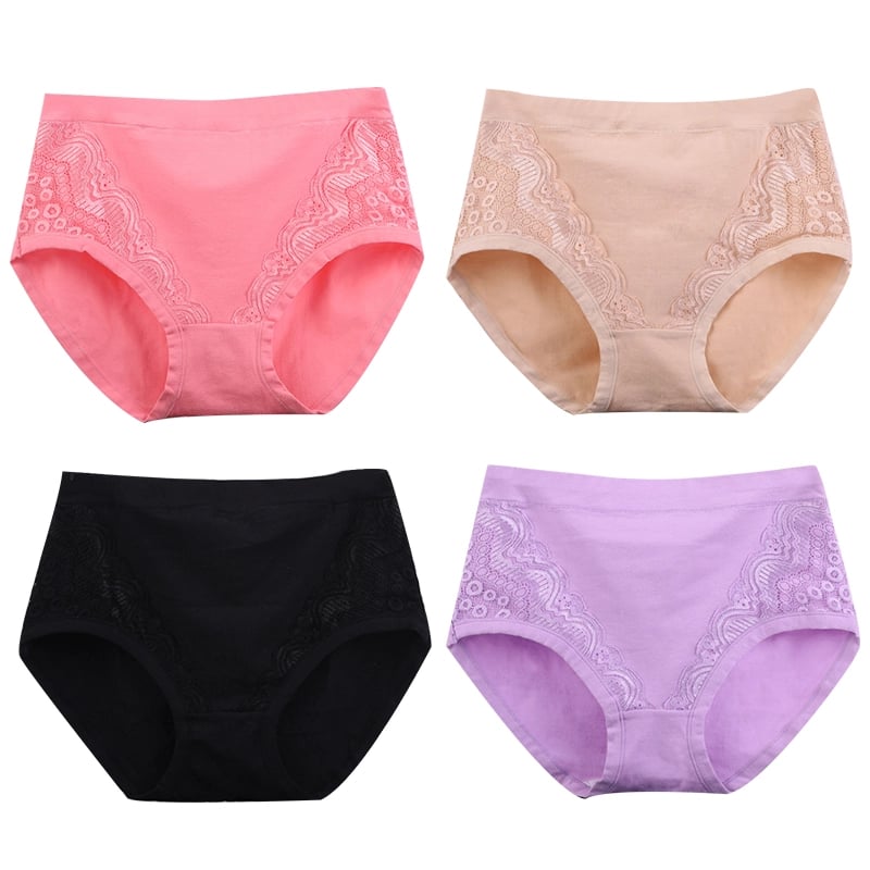 2023 Plus Size High Waist Cotton Panties