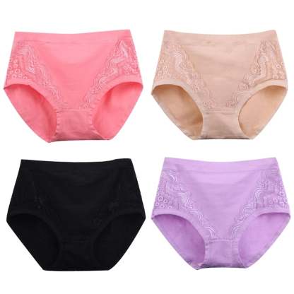 2023 Plus Size High Waist Cotton Panties