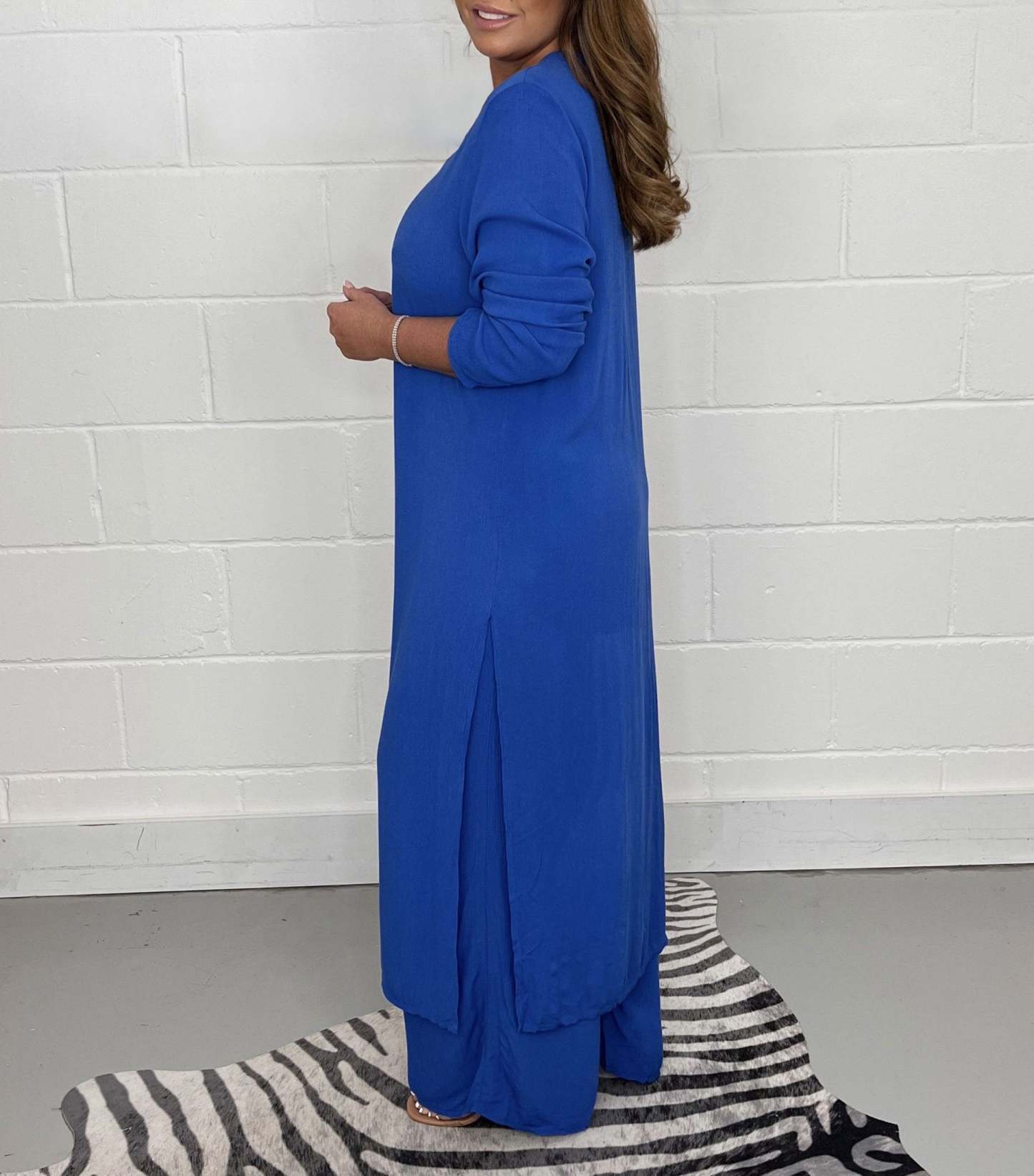 Casual 2 Pieces Suit With Long Top & Matching Trouser (Buy 2 Free Shipping)