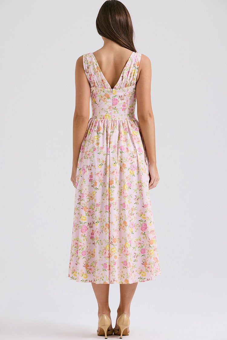 Last Day Promotion🔥Deep V Floral Midi Sundress(Buy 2 Free Shipping)