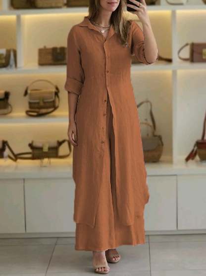 Last Day Promotion🔥Casual Cotton and Linen Two-piece Set(Buy 2 Free Shipping)