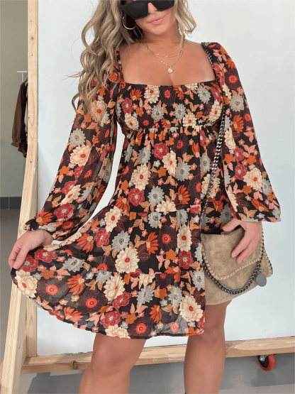 2023 New Fall Foliage Tiered Dress (Buy 2 Free Shipping)