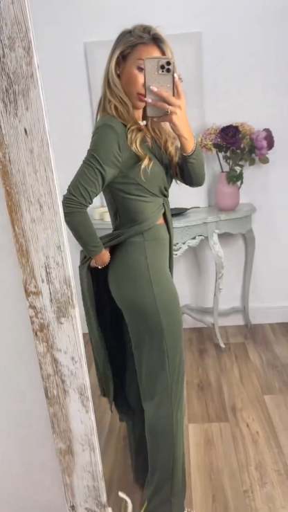 2 Pieces Suit With Long Top Matching Trouser(Buy 2 Free Shipping)
