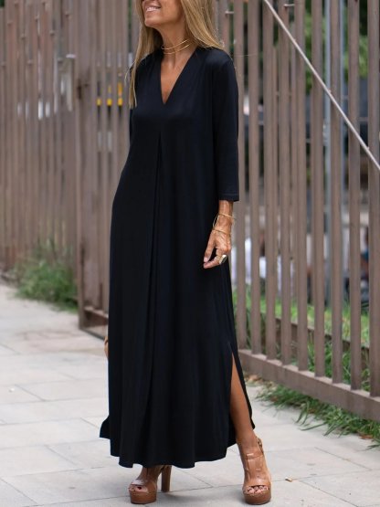 2024 Hot Sale🔥Elegant V-neck Comfortable Dress(BUY 2 FREE SHIPPING)