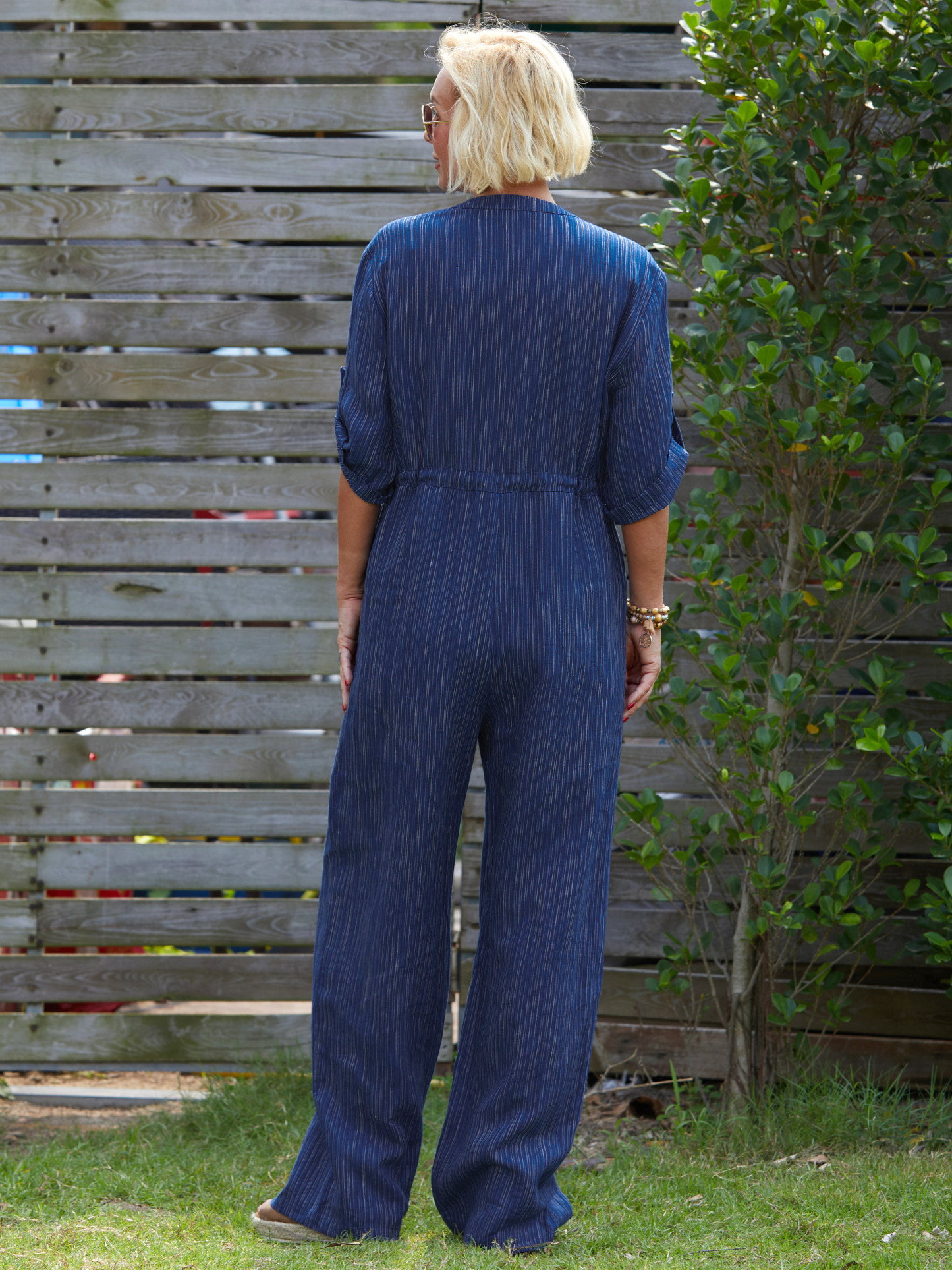 Women's 100% Linen Casual Jumpsuit