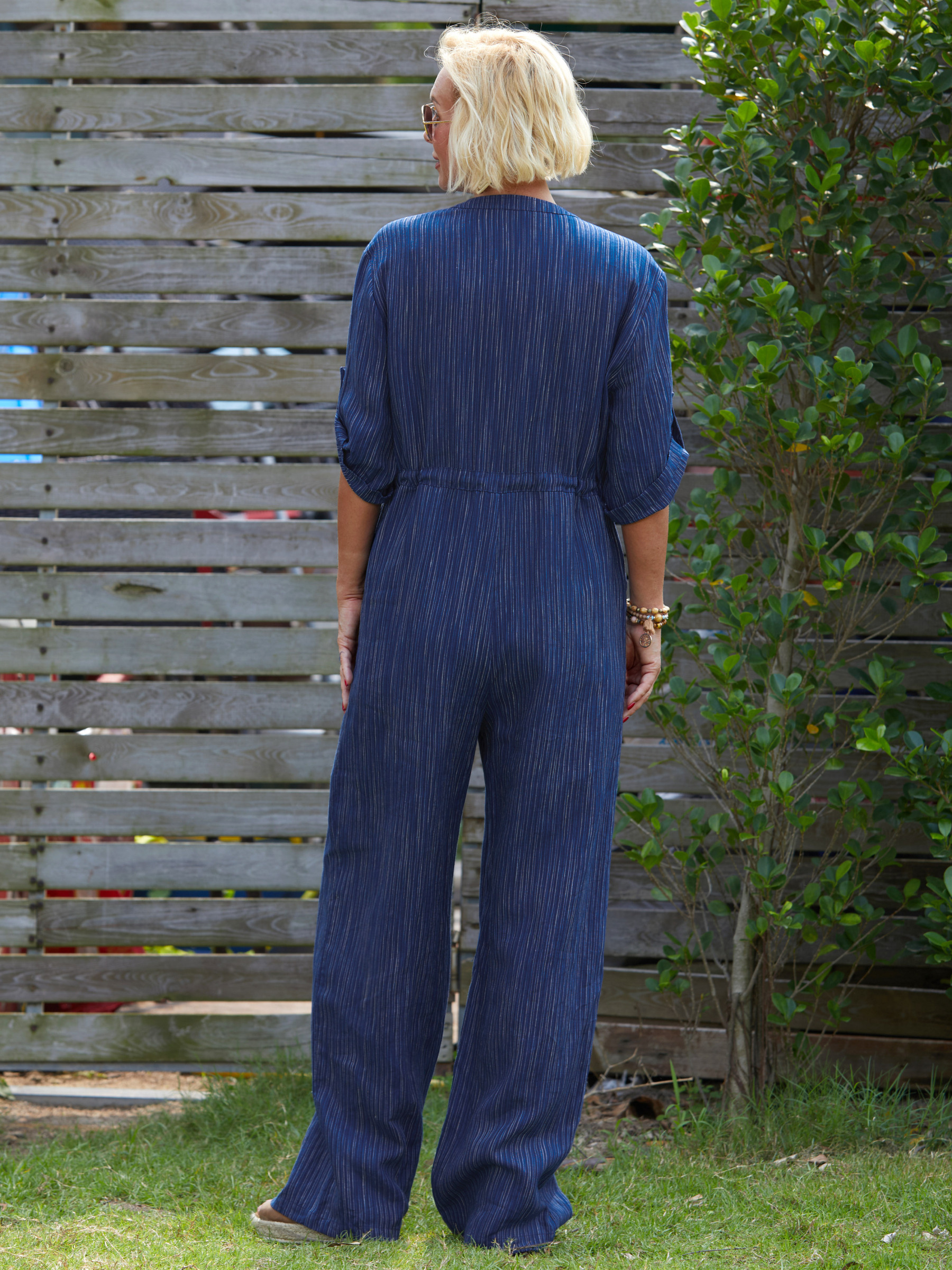Women's 100% Linen Casual Jumpsuit