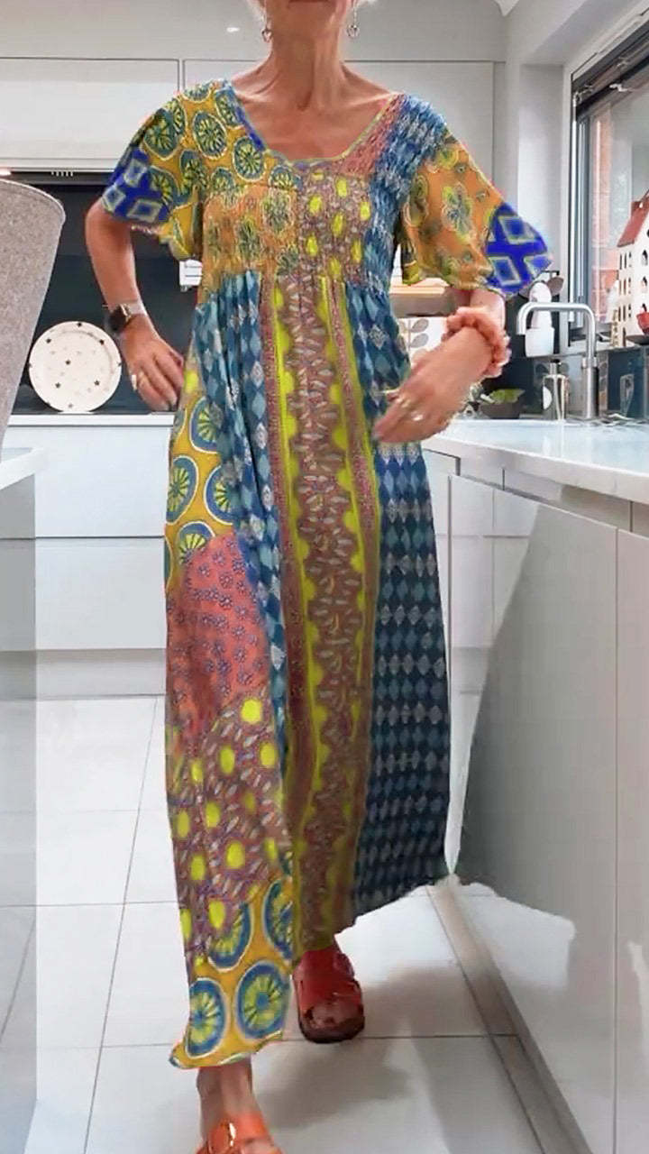 Bohemian Patchwork Maxi Dress (Buy 2 Free Shipping)