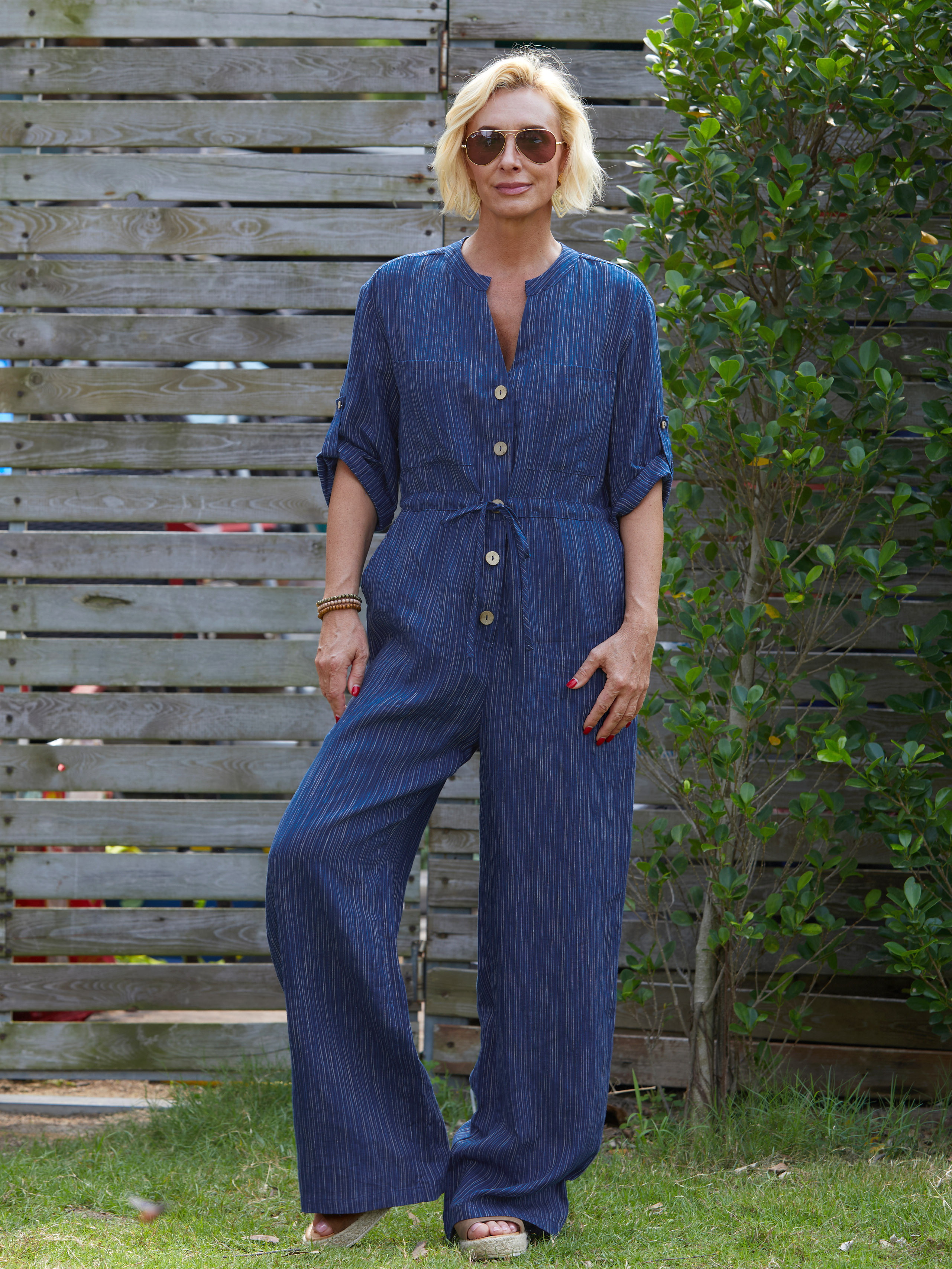 Women's 100% Linen Casual Jumpsuit