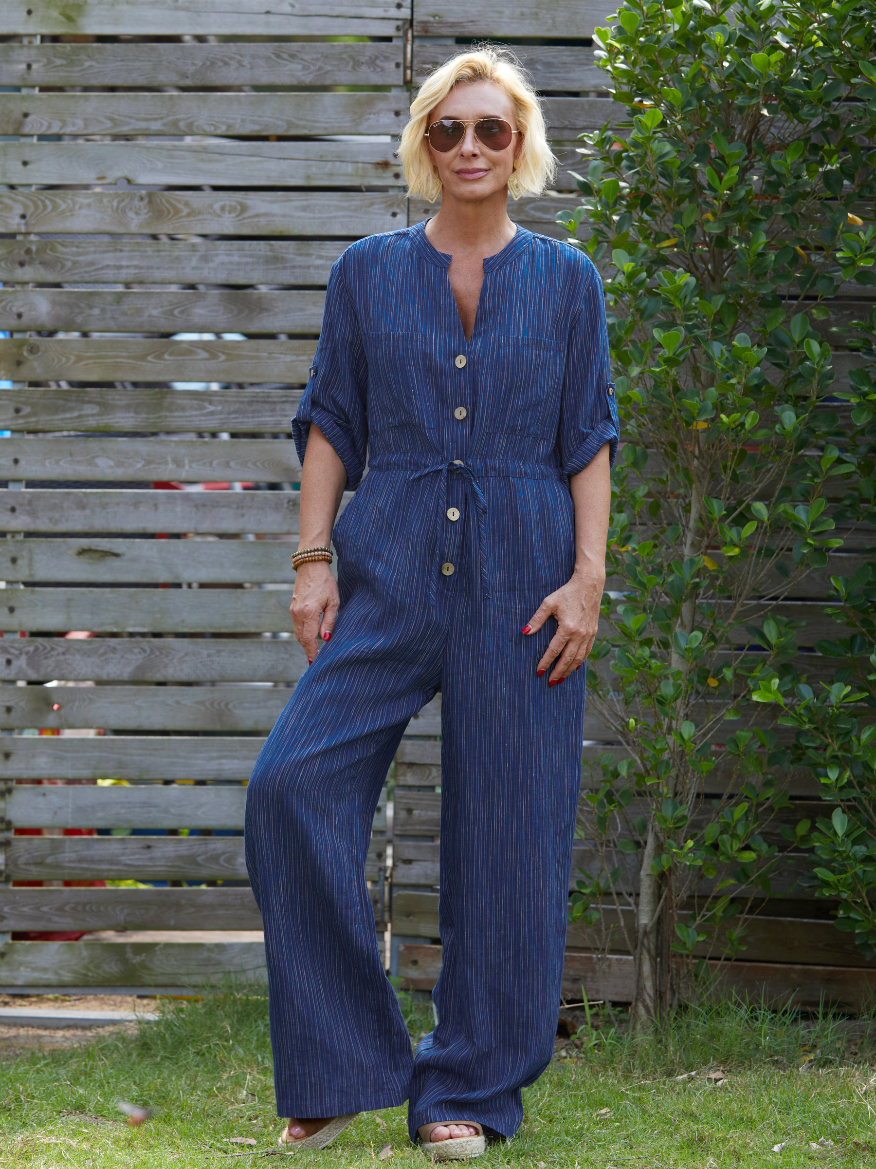 Women's 100% Linen Casual Jumpsuit