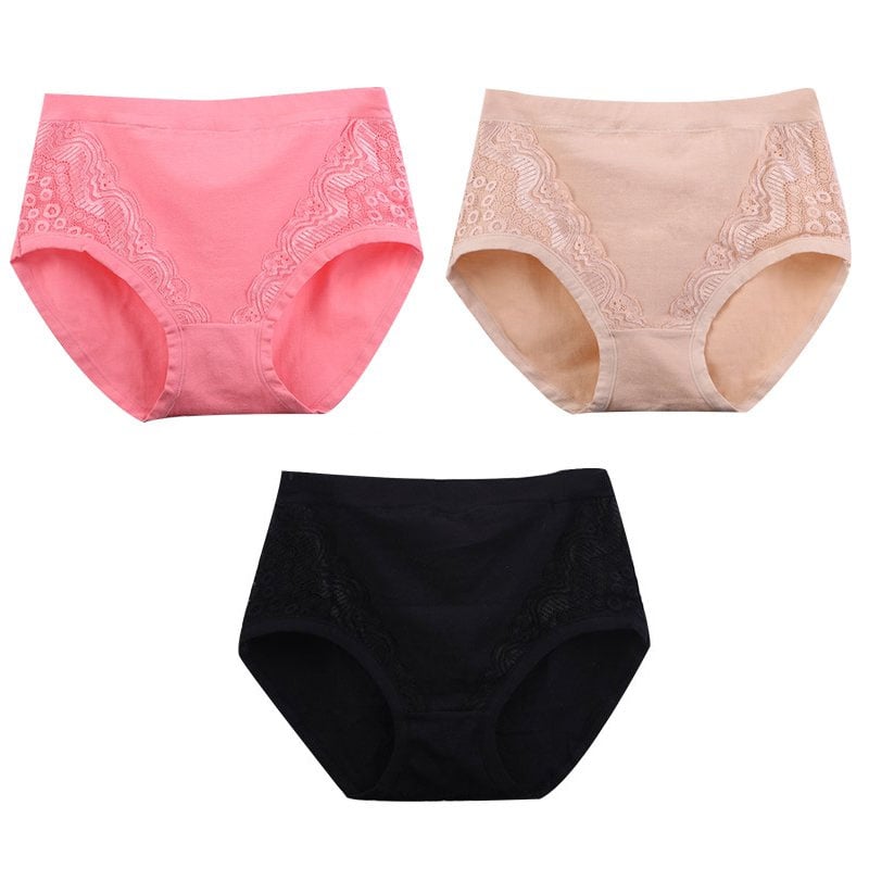 2023 Plus Size High Waist Cotton Panties
