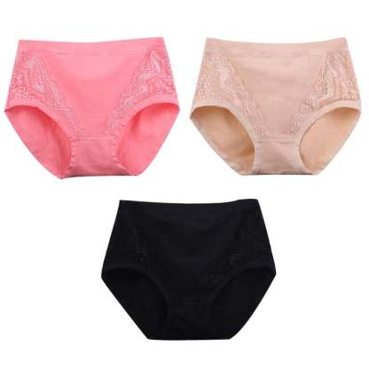 2023 Plus Size High Waist Cotton Panties