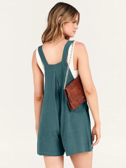 Last Day Promotion🔥Adjustable Wide Leg Pocket Short Overalls Romper(Buy 2 Free Shipping)