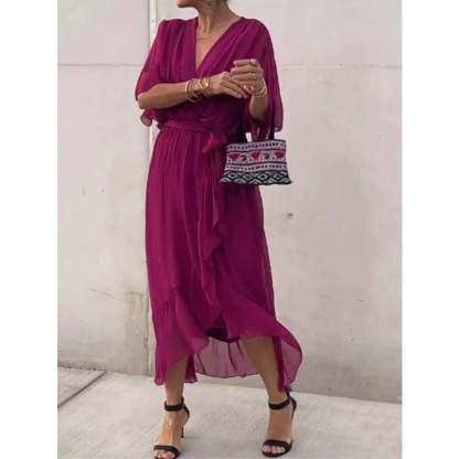 Last Day 49% OFF🔥Elegant V-neck Midi Dress(BUY 2 FREE SHIPPING)