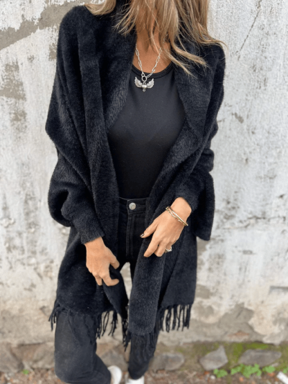 Long Sleeve Casual Tassel Shawl Coat(Buy 2 Free Shipping)