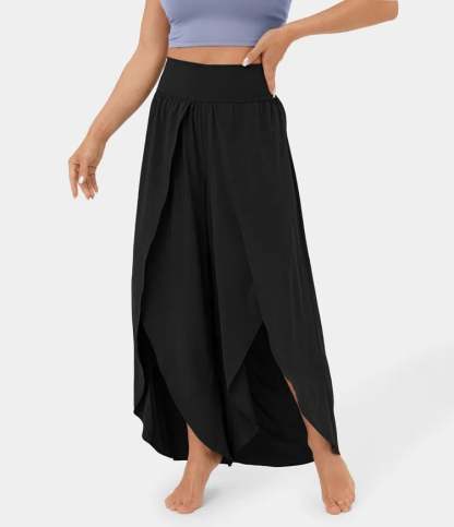 High Waisted Back Waistband Pocket Wide Leg Pants(Buy 2 Free Shipping)